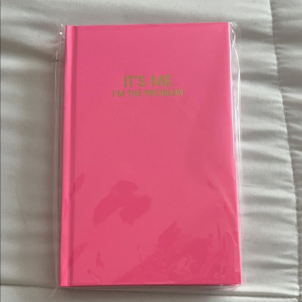 Pink Journal with Gold Text